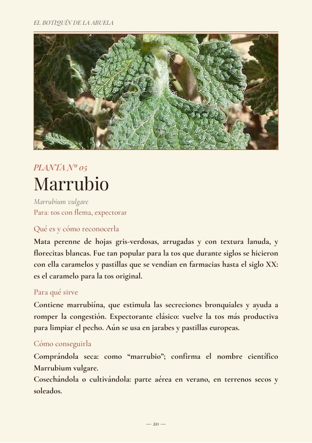 Ficha · Marrubio